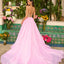 Ava Presley 47243 formal gown with tulle skirt design