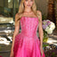 Ava Presley 47291 lace up back short formal dress