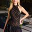 Ava Presley 47303 halter embellished fitted dress