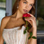 Ava Presley 47306 structured strapless evening dress