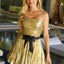 Ava Presley 47310 strapless pleated bodice dress