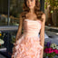 Ava Presley 47313 strapless floral applique dress