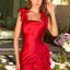 Ava Presley 47323 satin party dress with ruffle detail