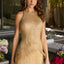 Ava Presley 47341 high neckline fringe beaded dress