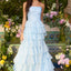 Ava Presley 47373 - Layered Ruffle Gown High Slit Detail