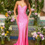 Ava Presley 47409 - Rhinestone Embellished Gown with Lace Up Back
