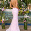 Ava Presley 47411 fitted evening gown with sweeping train