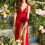 Ava Presley 47415 - Beaded V Neck Mermaid Prom Gown