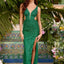 Ava Presley 47432 - Deep V Neck Gown with Strappy Back