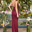 Ava Presley 47442 - Embellished Column Gown with Plunging Neckline