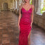 Ava Presley 38837 - Beaded Fringe Lace Up Gown