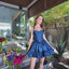 Ava Presley 47329 Corset Lace Up Back Flare Mini Dress
