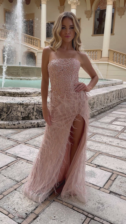 Ava Presley 28293 chic strapless dress for prom