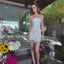 Ava Presley 47337 Strapless Fringe Lace Up Back Mini Dress