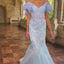 Ava Presley 38862 - Feather Lace Mermaid Evening Gown