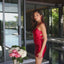 Ava Presley 47131 elegant satin dress with flattering waistline