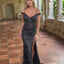 Ava Presley 38830 - Off Shoulder Beaded High Slit Gown